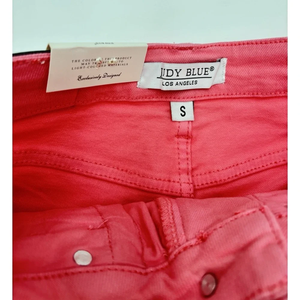 Judy Blue Shorts Womens S Pink High Waist Garment Dyed Stretch Denim NWT‎